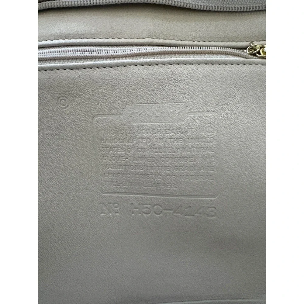 Vintage Coach Fletcher Style Ivory Leather Bucket Crossbody USA Made - Picture 4 of 9